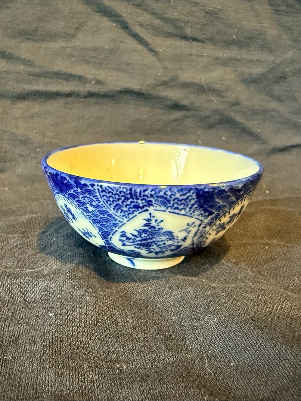 Vintage Blue and White Rice Bowl
